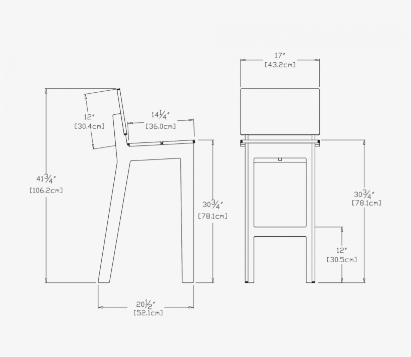 Sofa Drawing Architectural - Bar Stool, transparent png download