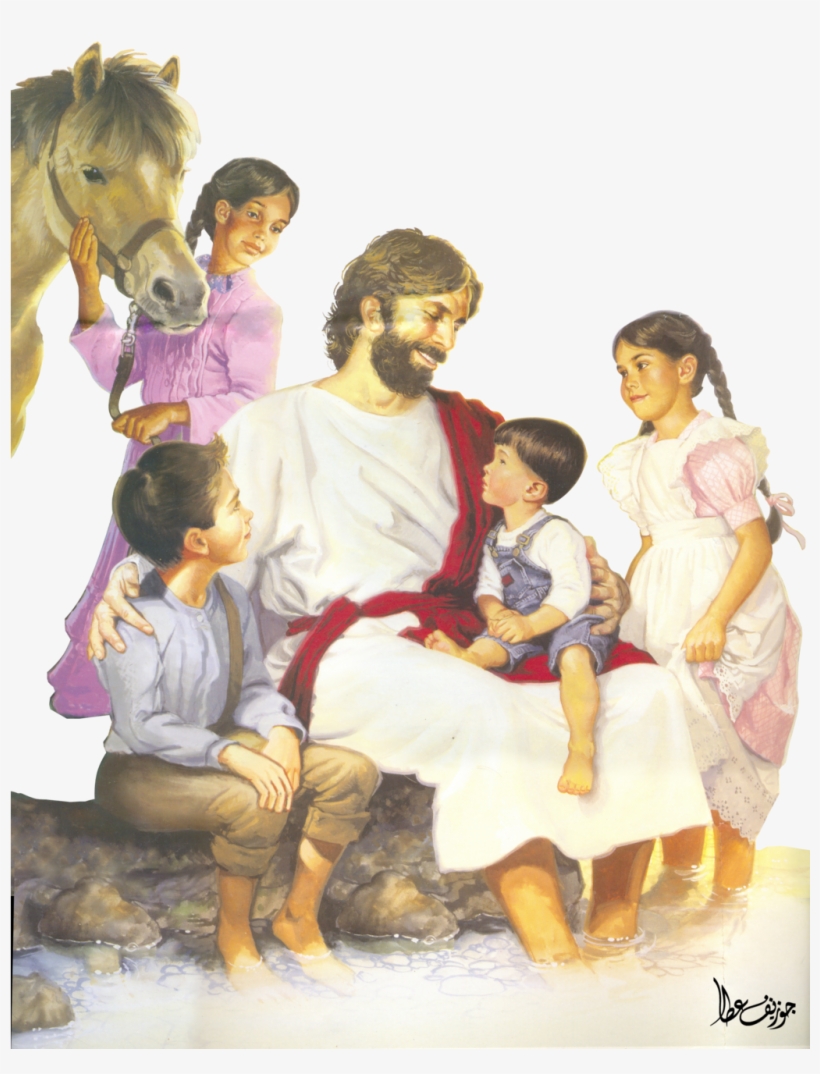 The Blessing I Reward Maketh People Rich Without Adding - Jesus And Child Png, transparent png download