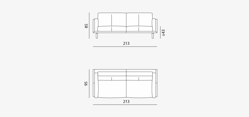 Sofa 2x - Diagram, transparent png download
