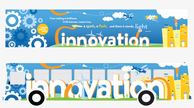 Aubrey Cox Bus Design Art In Tarta Toledo - Toledo Area Regional Transit Authority, transparent png download