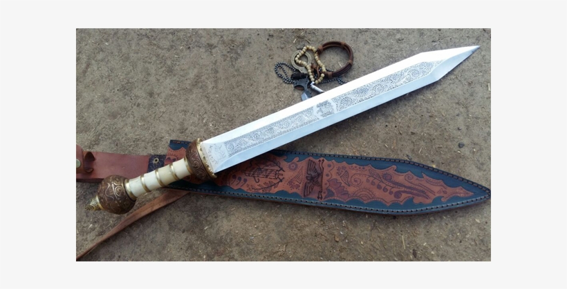 D2 Tool Steel Gladiators Sword - Hunting Knife, transparent png download