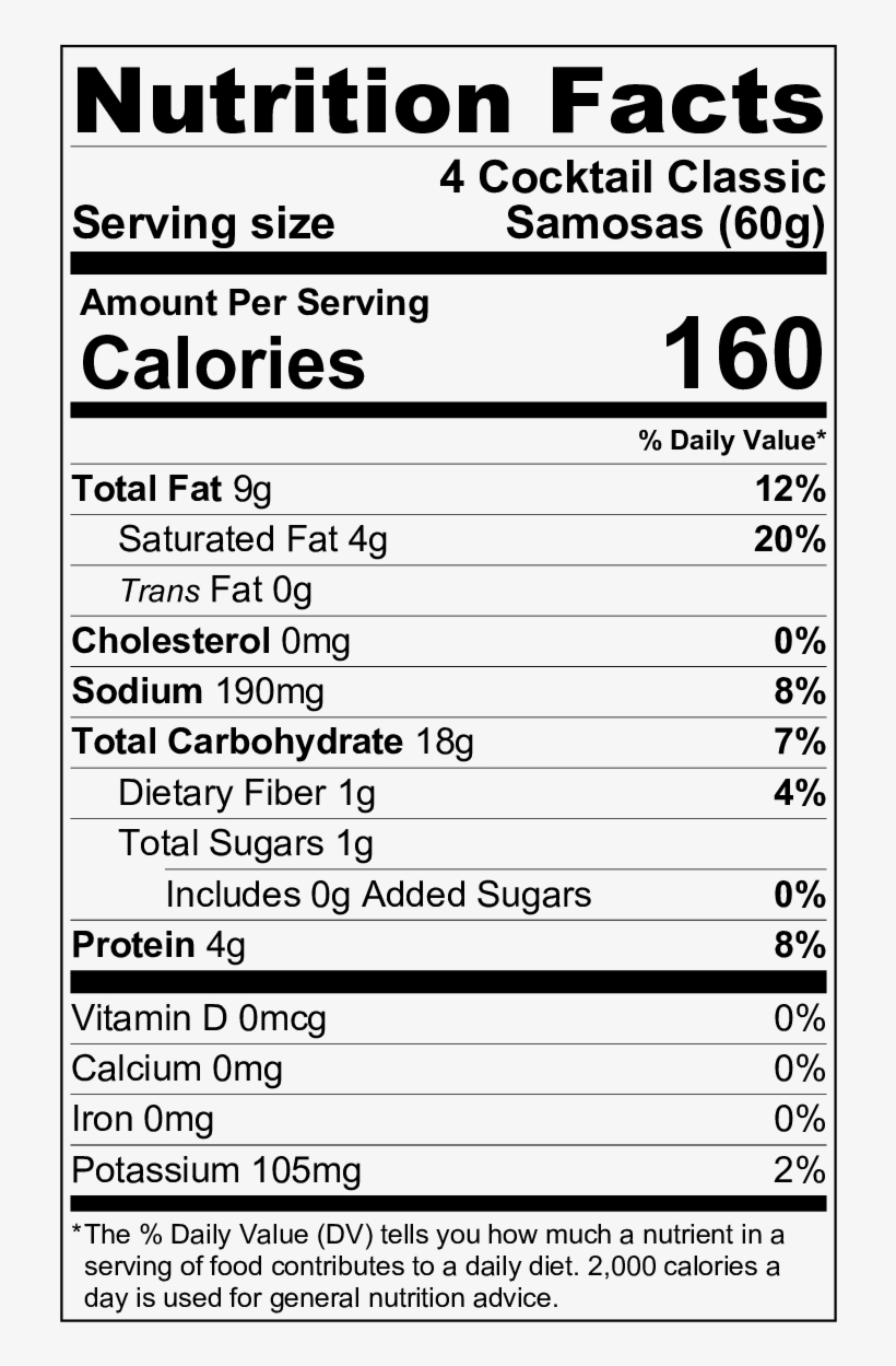 Cocktail Classic Samosa - Hoosier Hill Farm Peanut Butter Powder, transparent png download