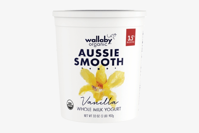Vanilla Organic Whole Milk Yogurt 32oz - Wallaby Yogurt, transparent png download