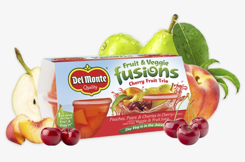 Fruit & Veggie Fusions - Del Monte Fruit & Veggie Fusions Cherry Fruit Trio, transparent png download