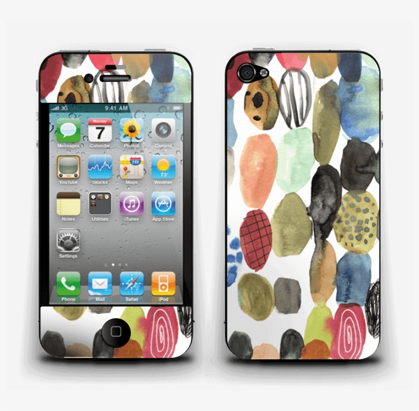 Dots Watercolor - Apple Iphone 4 Rose Gold/black Tuff Hybrid Phone Case, transparent png download