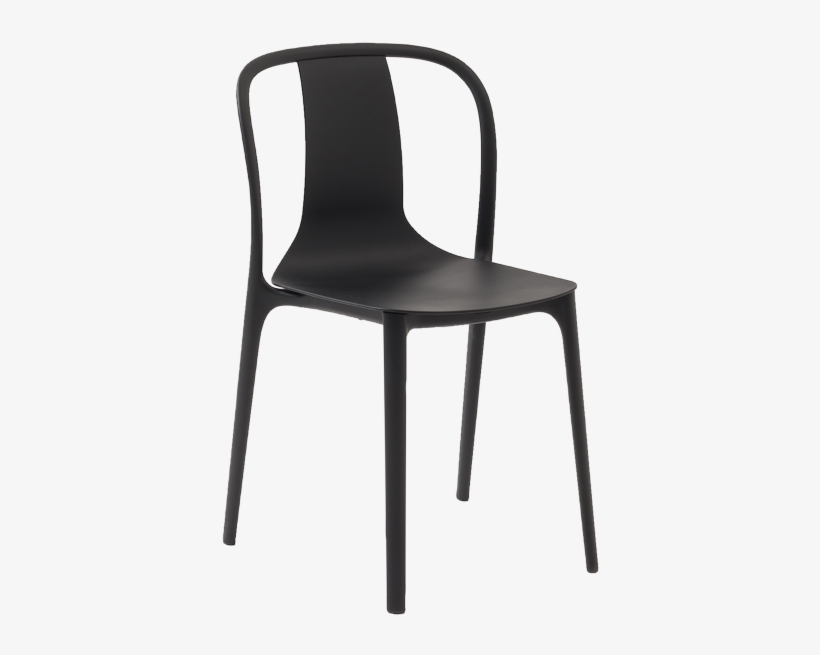 Vitra Belleville Plastic Chair Deep Black - Black Bellevilel Vitra, transparent png download