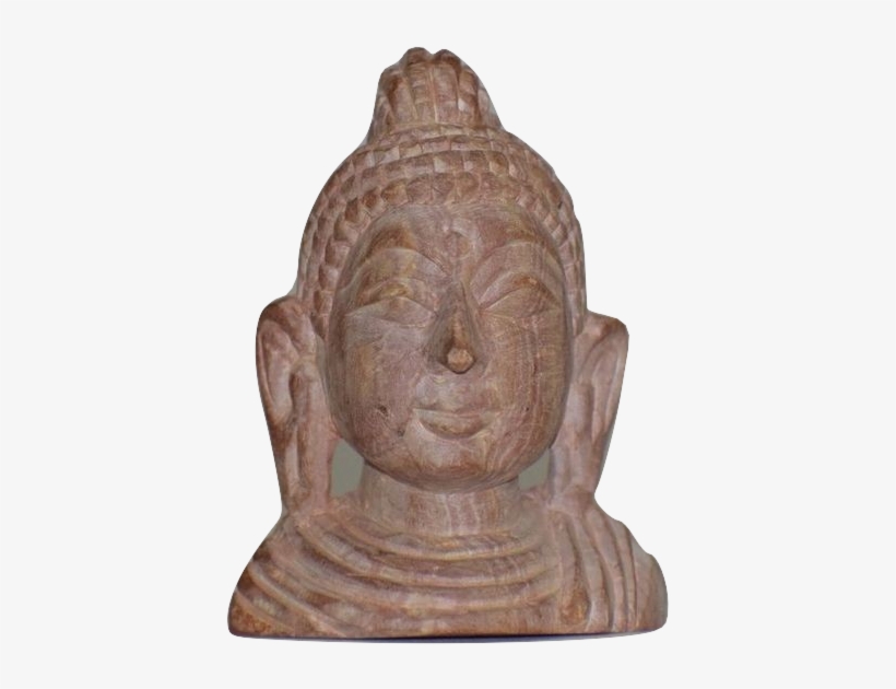 Handmade Lord Buddha Showpiece Brown Handicraft Stone - Bronze Sculpture, transparent png download