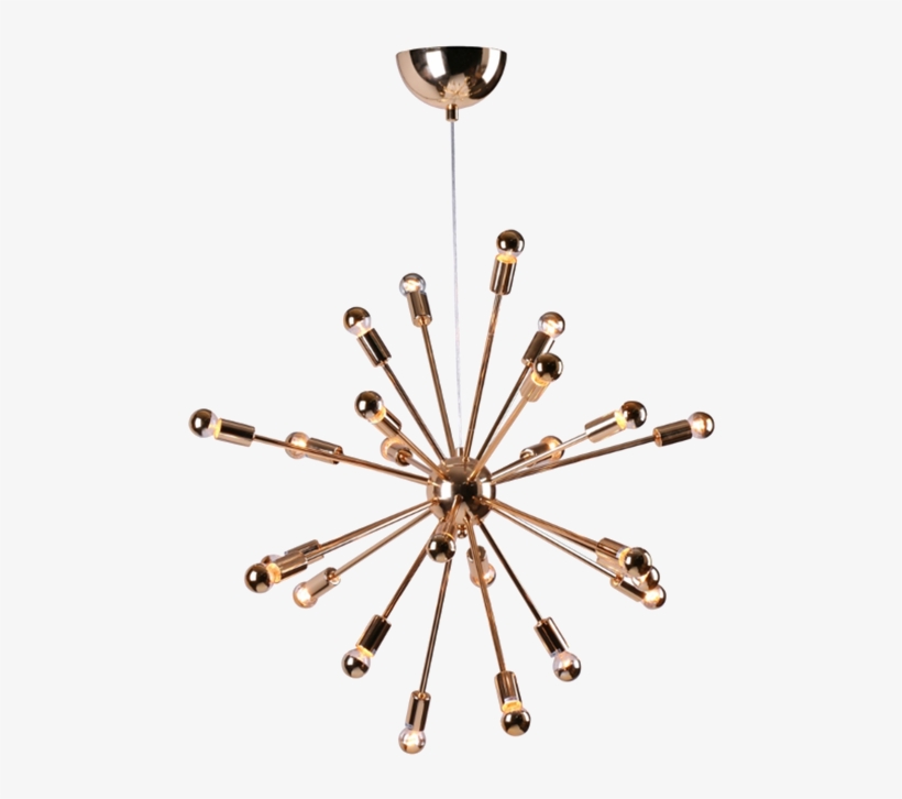 Spark Gold - Latitude Run Satterfield 24-light Sputnik Chandelier;, transparent png download