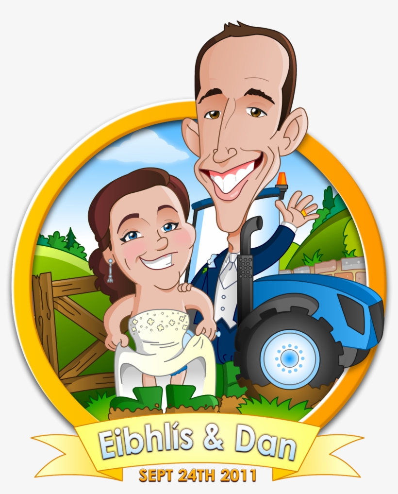 Wedding Cartoon Caricature - Cartoon, transparent png download