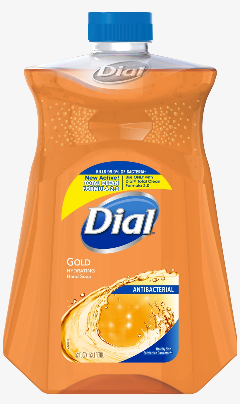 Dial Antibacterial Liquid Hand Soap Refill, Gold, 52 - Dial Vitamin Boost Glycerin Soap Bars, Lotion Infused, transparent png download