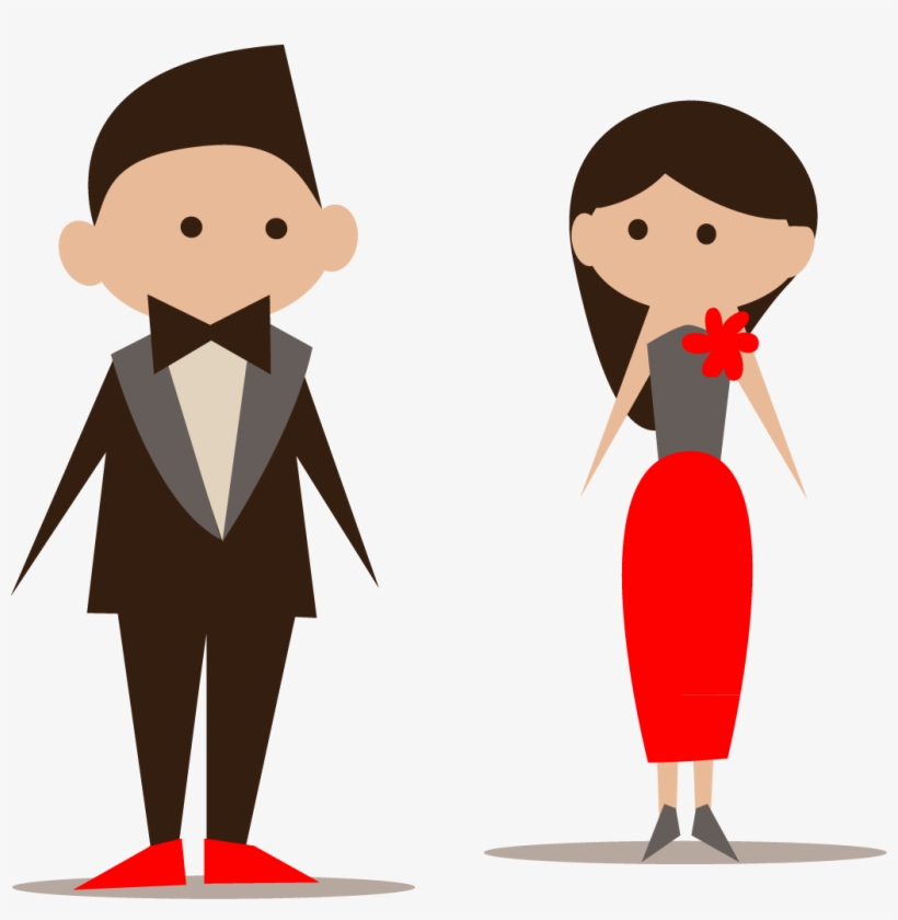 Bridesmaid Wedding Invitation Icon Cartoon Bride And - Padrinho De Casamento Vetor, transparent png download