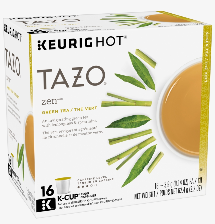 Tazo Zen K-cup Pods 16ct - Keurig Lemon Grass, transparent png download