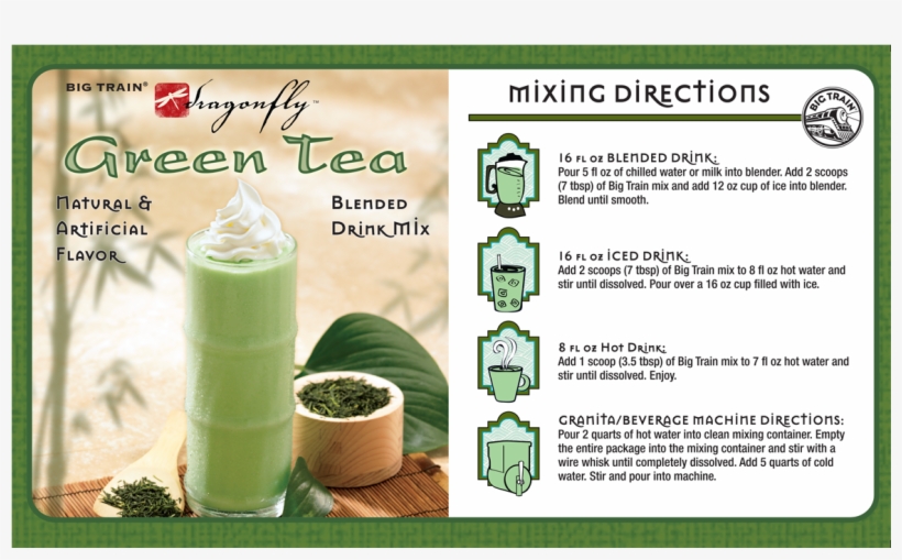 Bt Dragon Fly Green Tea Cs 5 3 01-0350 Big Train Smoothie, transparent png download