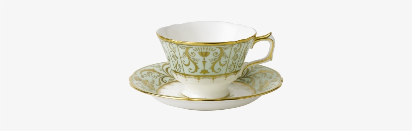 Harlequin Darley Abbey Green - Royal Crown Derby Teacup And Saucer, transparent png download