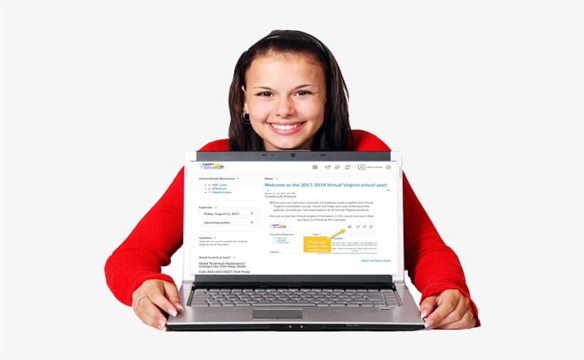 640 × 426 In Vva Girl Laptop Website Update2 - Online High School Classes, transparent png download