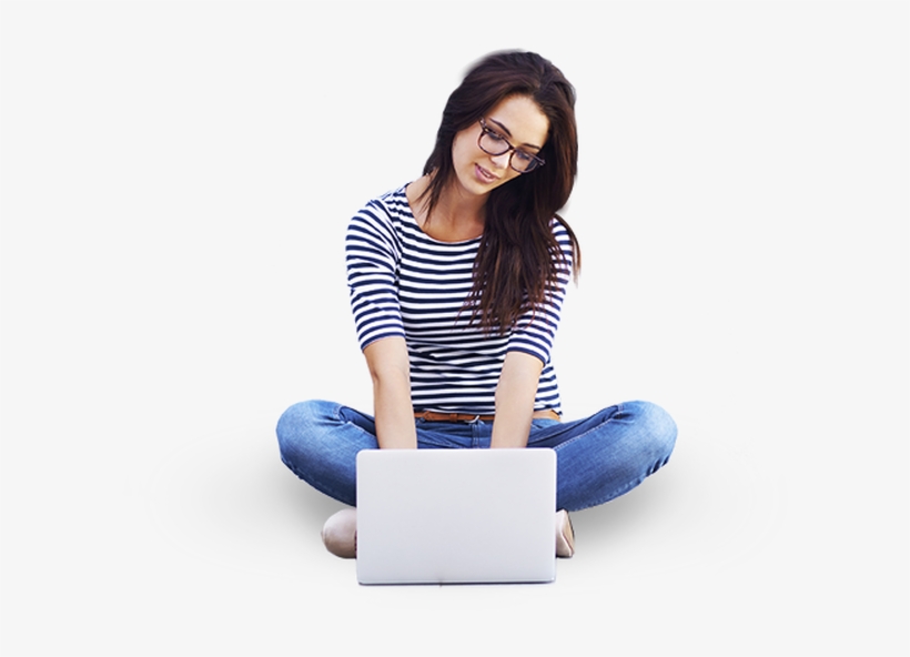 Digital Marketing Agency - Png Girl With Laptop, transparent png download