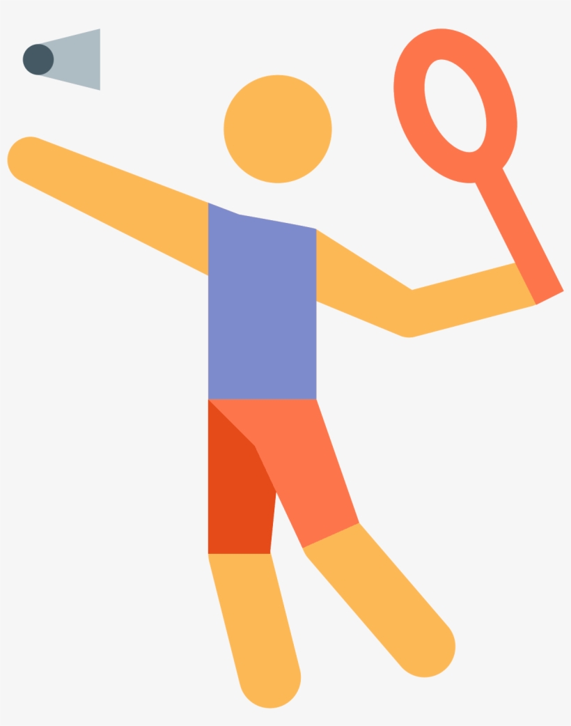 Badminton Clipart Pink - Icon Badminton Player Png, transparent png download