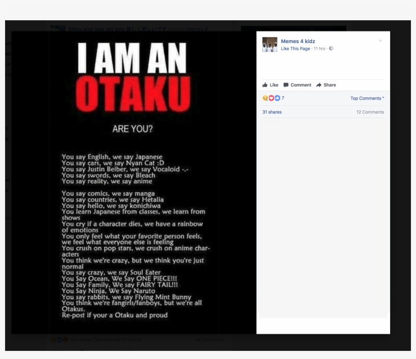 I Am An Otaku Are You - Im An Otaku Are You, transparent png download