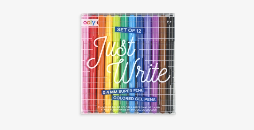 Set Of Just Write Super Fine Colored Gel Pens - Ooly Just Write Super Fine Gel Pens, transparent png download