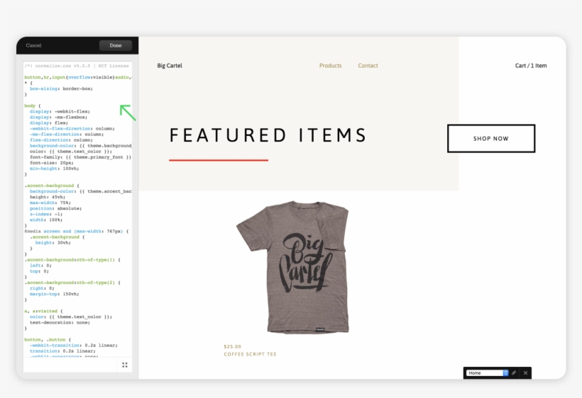 Bigcartel Themes Custom, transparent png download