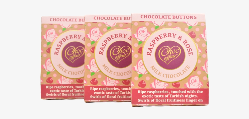 Raspberry And Rose Milk Chocolate Buttons - Milk Chocolate Salted Caramel Bar 100g, transparent png download