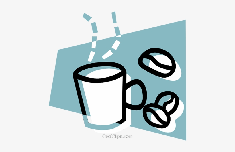 Cup Of Coffee With Coffee Beans Royalty Free Vector - פולי קפה וקטורי, transparent png download