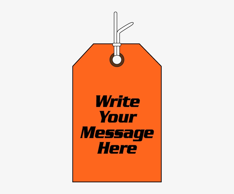 Blank Orange Paper Tag - Manila Paper, transparent png download