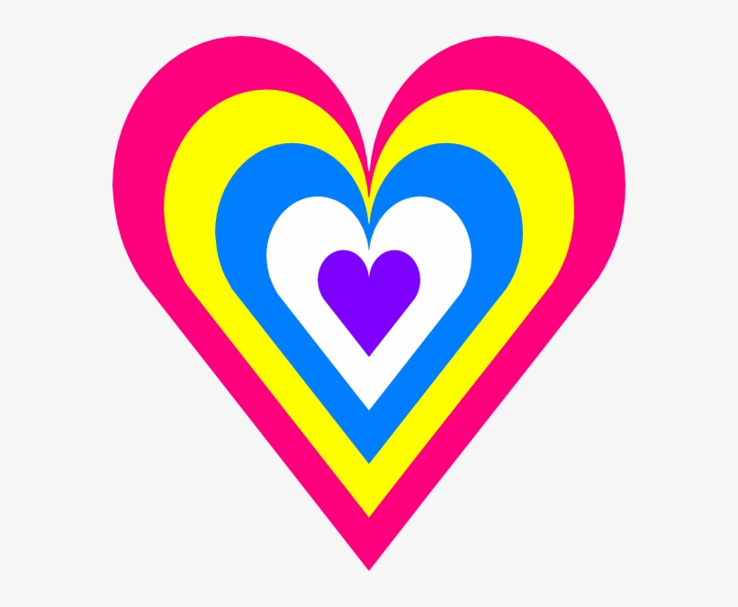 Heart In Colors Clip Art At Clker - Heart Color, transparent png download