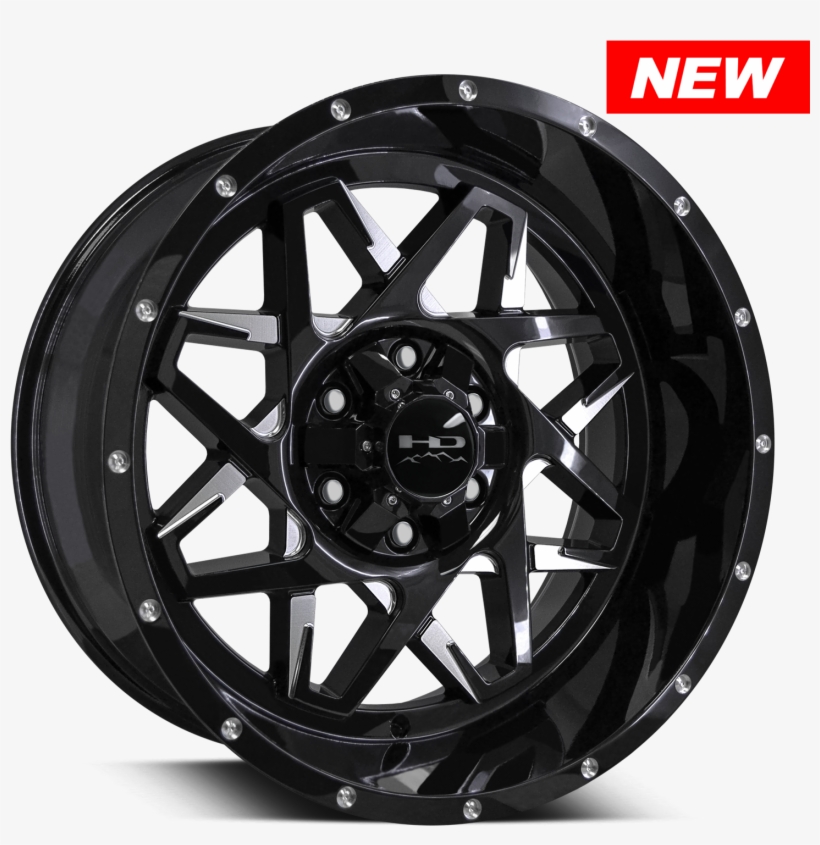 Hd Off-road Caliber Black Milled - Remington Caliber Wheels, transparent png download