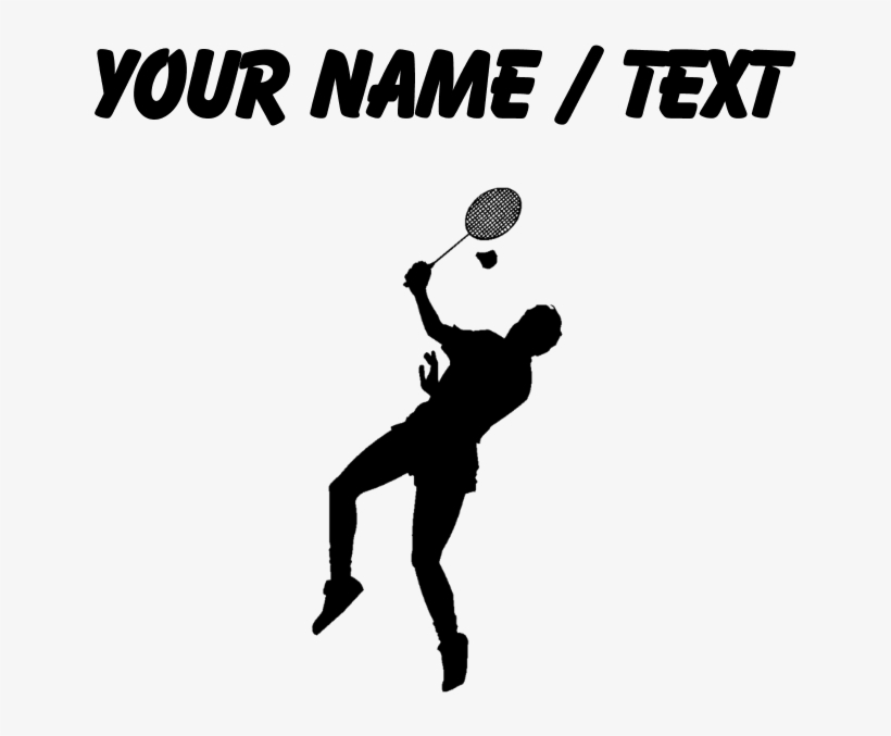 Custom Badminton Player Silhouette Pillow Case - Custom Red Ladybug Sticker, transparent png download