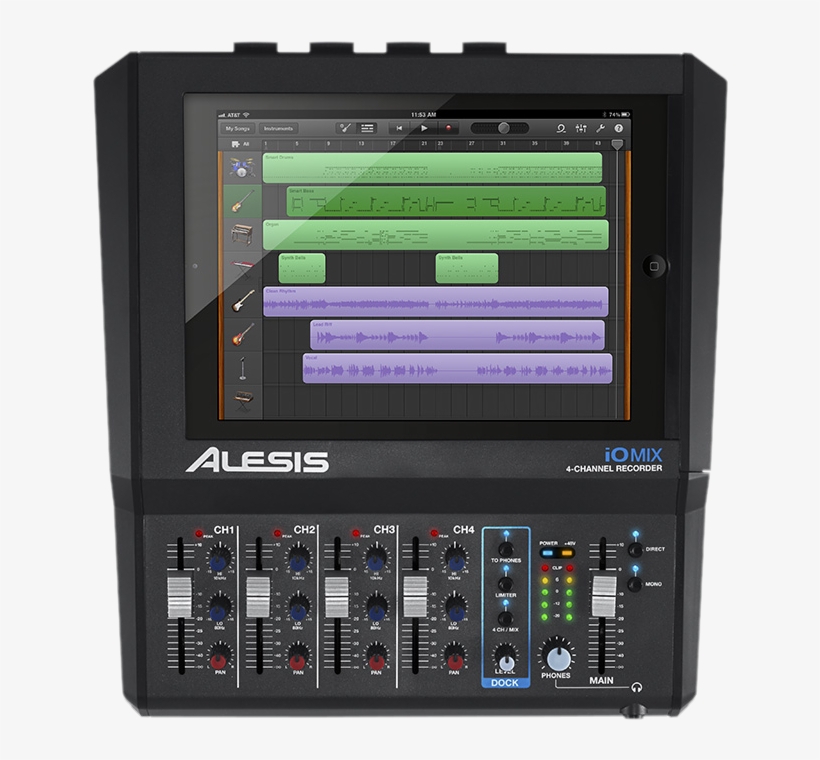 Alesis Io Mix - 4-channel Audio Interface / Mixer For, transparent png download
