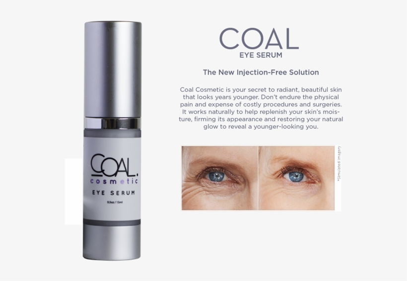 Coal Cosmetic Eye Serum Premium Under Eye Treatment - Vieva Derma - Advanced Age Defying Eye Cream-premium, transparent png download