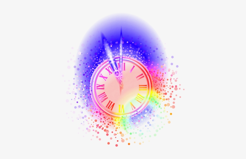 Happy New Year - Clock, transparent png download