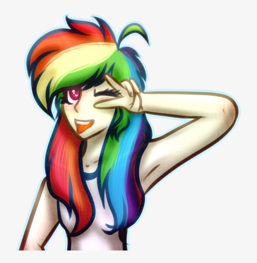 Suenden-hund, Clothes, Human, Humanized, Rainbow Dash, - Illustration, transparent png download