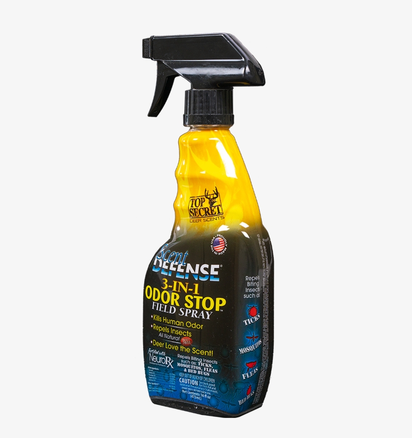 Top Secret Deer Scents Defense Spray Front Angle View - Plastic Bottle, transparent png download