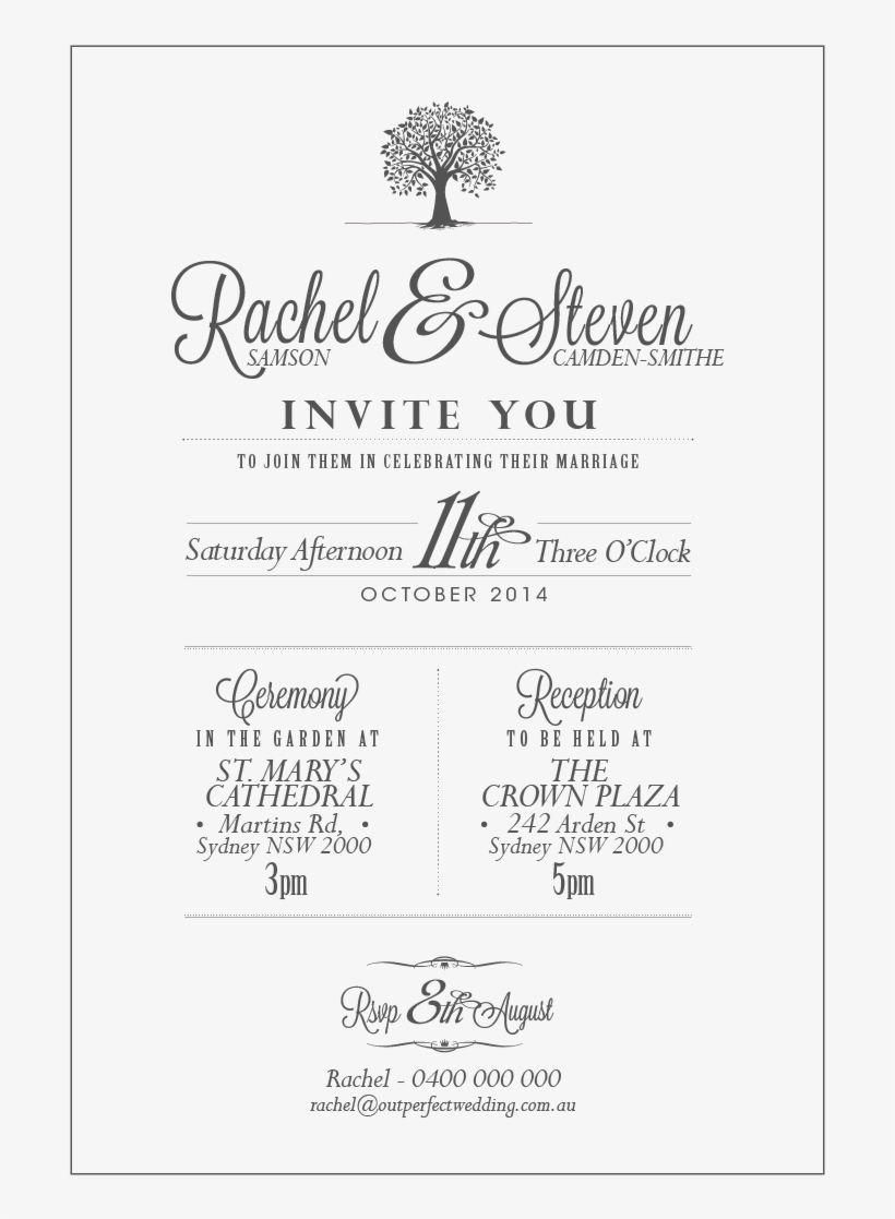 Timber Wedding Invitations 4 X6 Weengrave - Academic Certificate, transparent png download