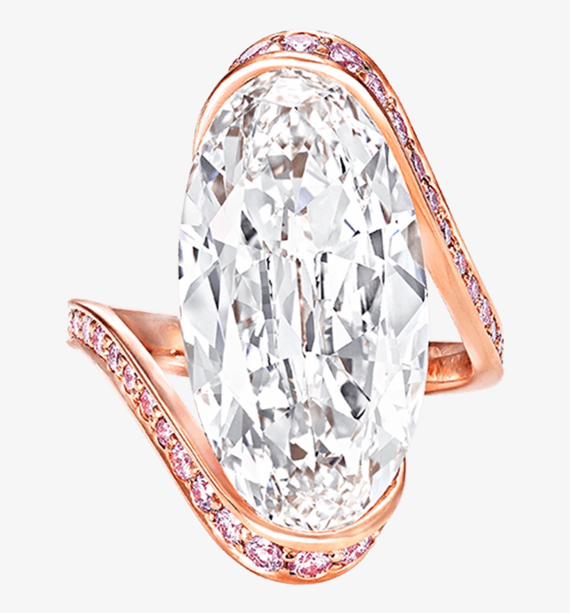 Top View Of A Graff Rare Pink And Oval Shape White - Graff Diamonds, transparent png download