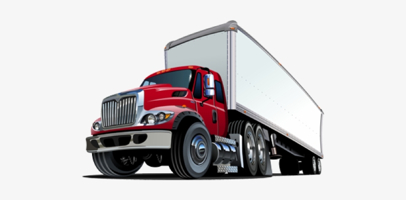 Als Electronic Locks - Semi Truck Cartoon, transparent png download