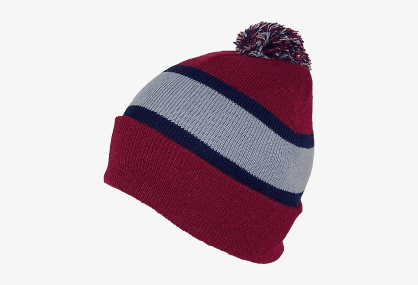 Gmi Men's Striped Cuffed Knit Beanie W-pom Pom - Gregory Ladner Knit Beanie W Pom Pom, transparent png download
