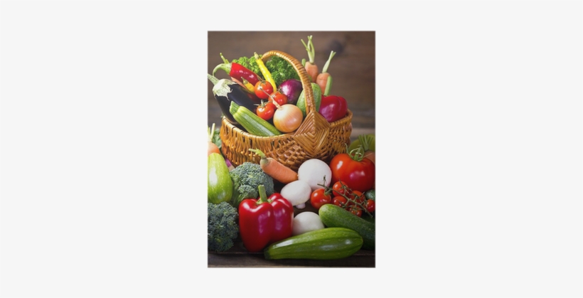 Fresh, Organic Vegetables In The Basket Poster • Pixers® - Kalendarz Poradnik Biodynamiczny 2016 (paskowy), transparent png download