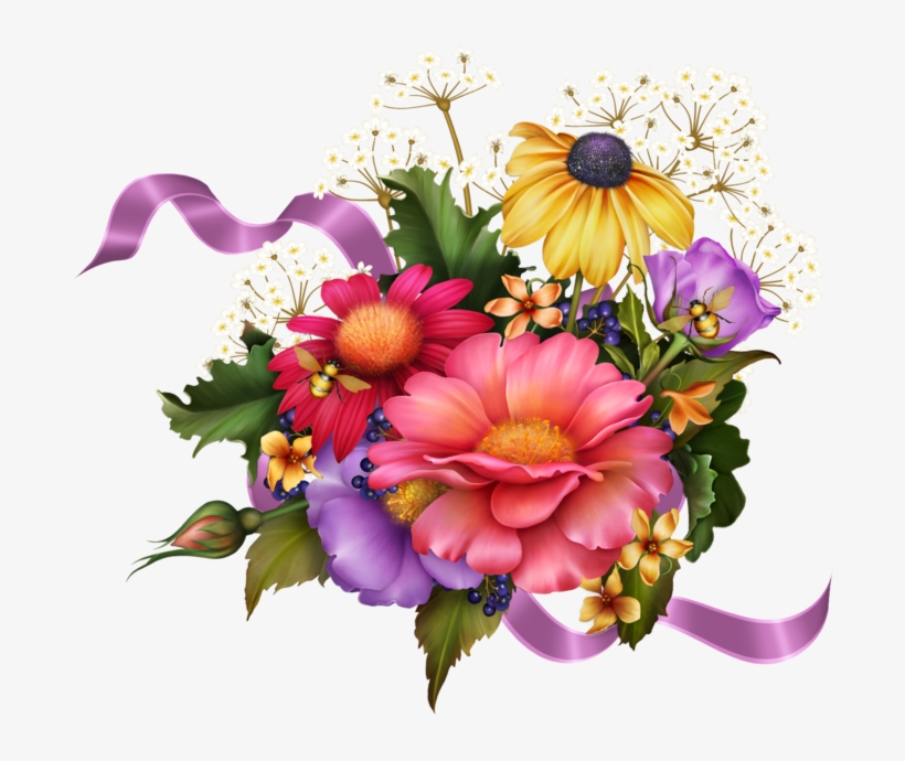 Floral Design Decoupage Art Painting Drawing - Flower, transparent png download