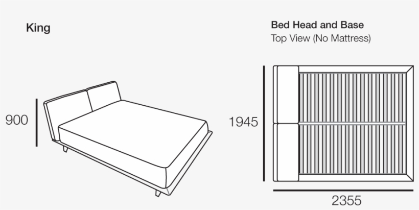 View All Configurations - Bed Head Dimensions, transparent png download