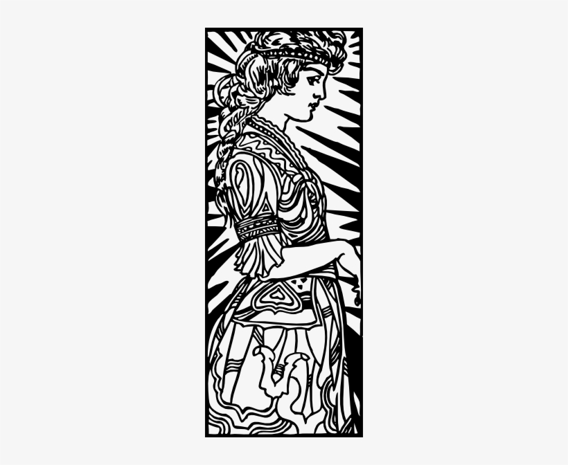 Free Vector The Golden Maiden Clip Art - Illustration, transparent png download