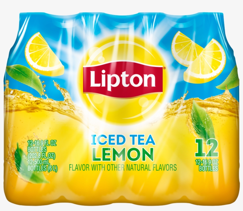 Lipton Iced Tea Lemon 16.9, transparent png download