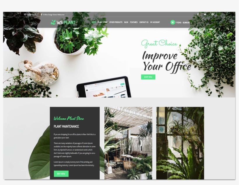 Ws Plant Is A Modern And Responsive Woocommerce Wordpress - Wordpress Garden, transparent png download