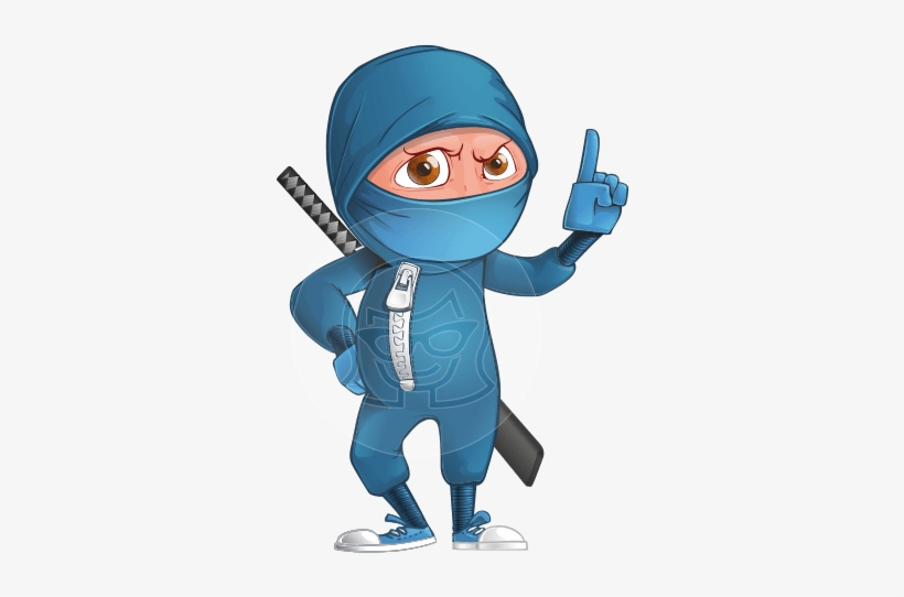 Hotaru The Determined Ninja Hotaru The Determined Ninja - Ninja Cartoon Blue, transparent png download