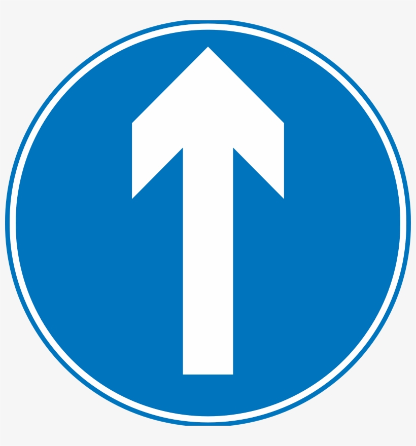 Знак Движение Только Прямо, transparent png download