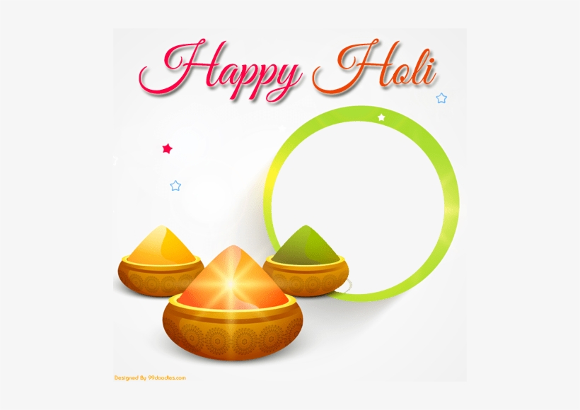 Create Happy Holi Festival Special Photo Frames With - Online Happy Holi Photo Frames, transparent png download