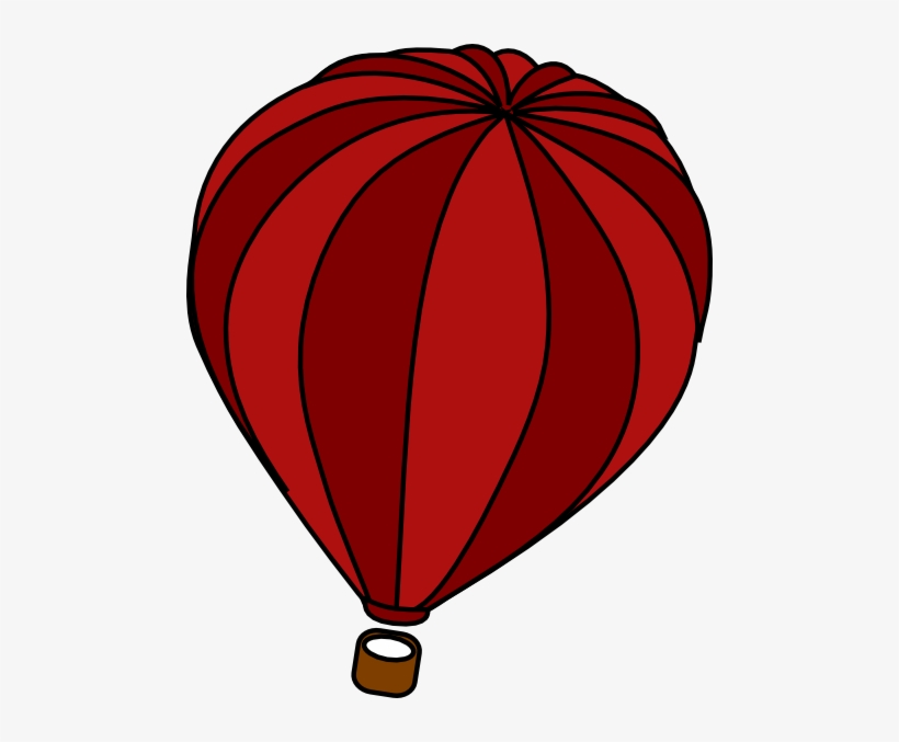 Hot Air Balloon Clipart Red - Blue, transparent png download