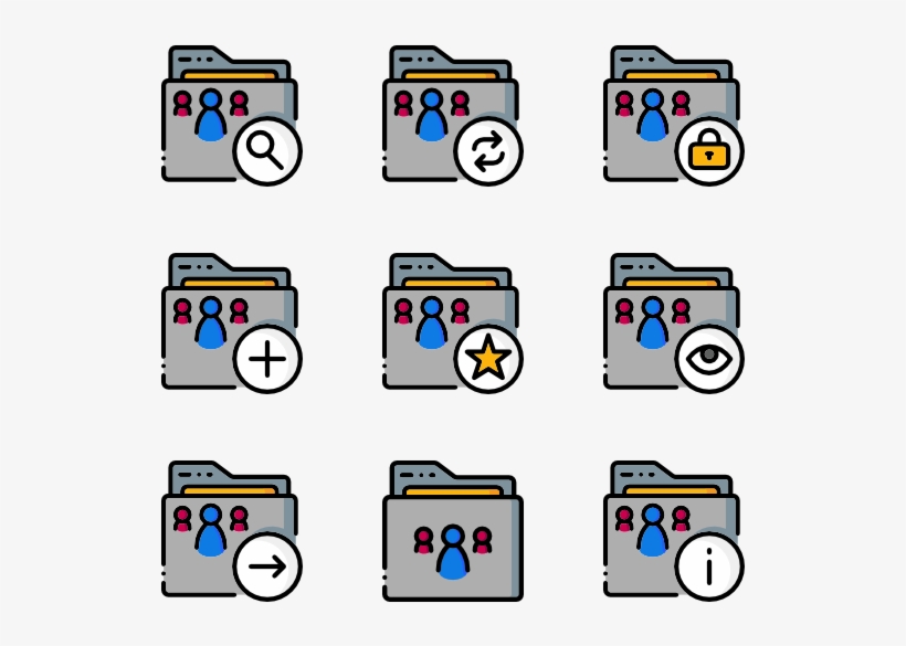 Folders - Icon, transparent png download
